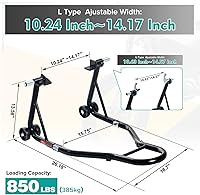 Vista 2 de Donext - Soporte para motocicleta (850 lb), tamaño U color negro