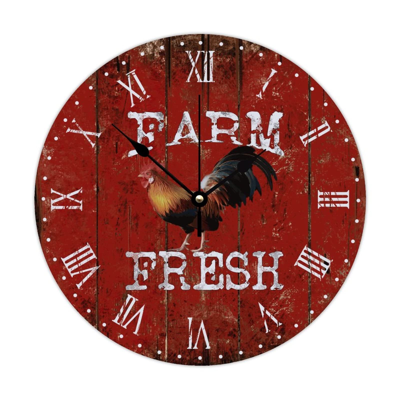 Horloge coq en bois sans tic-tac pour chambre et sommeil serein