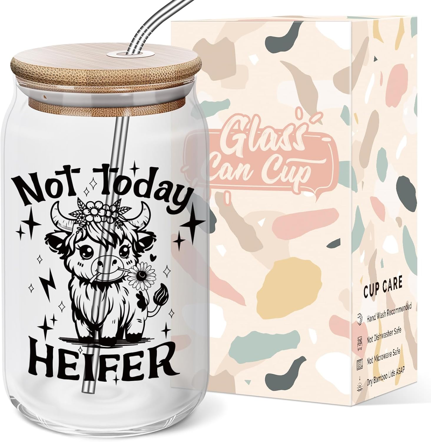 Highland Cow Gifts for Women - Funny Cow Gift for Cow Lovers - Highland Cow Print Coffee Cup 16oz - Christmas Birthday Mothers Day Gifts for Friend New Mom Mother in Law Step Bonus - Image 8