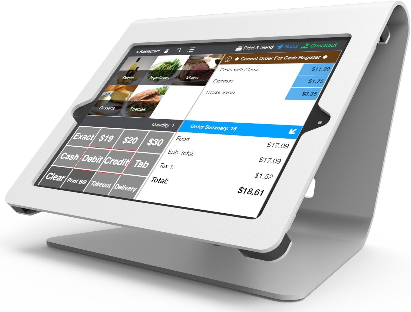 Compulocks 250MNPOSW Nollie POSスタンド/キオスク iPad Mini用 (ホワイト)