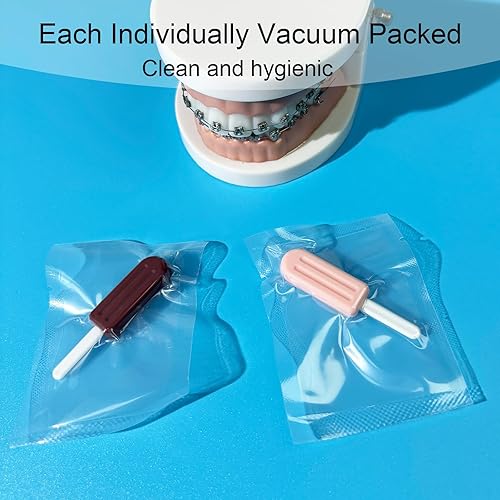 Miniatura 4 de Maoerdental Masticables para alineador Invisalign, silicona de paletas masticables de alineador, 10 unidades de Aligner Munchies con asas de agarre,