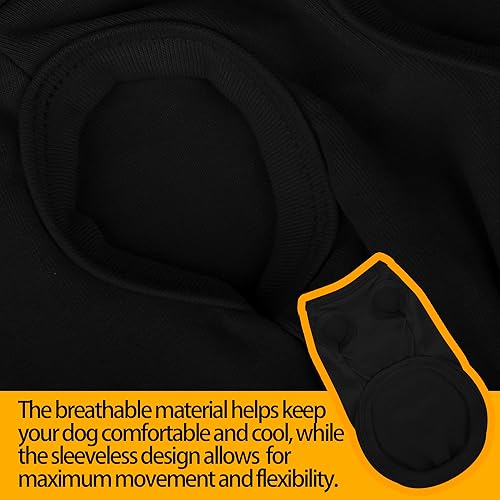 Miniatura 2 de 2 piezas de algodón sin mangas camisa para perro, camisetas sin mangas para cachorros, ropa para mascotas, sudadera colorida transpirable para