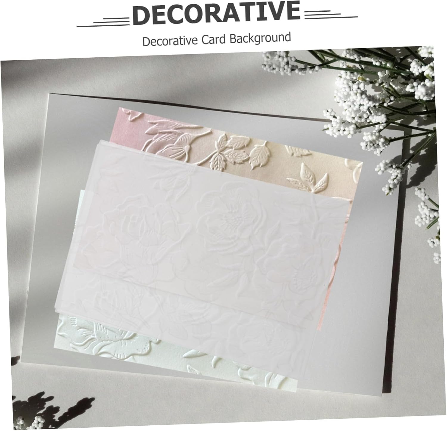 jojofuny Embossing Folder for Card Making Floral Pattern Plastic Embossing Stencil for Scrapbooking and Crafts and Easy to Use for Unique Greeting Cards