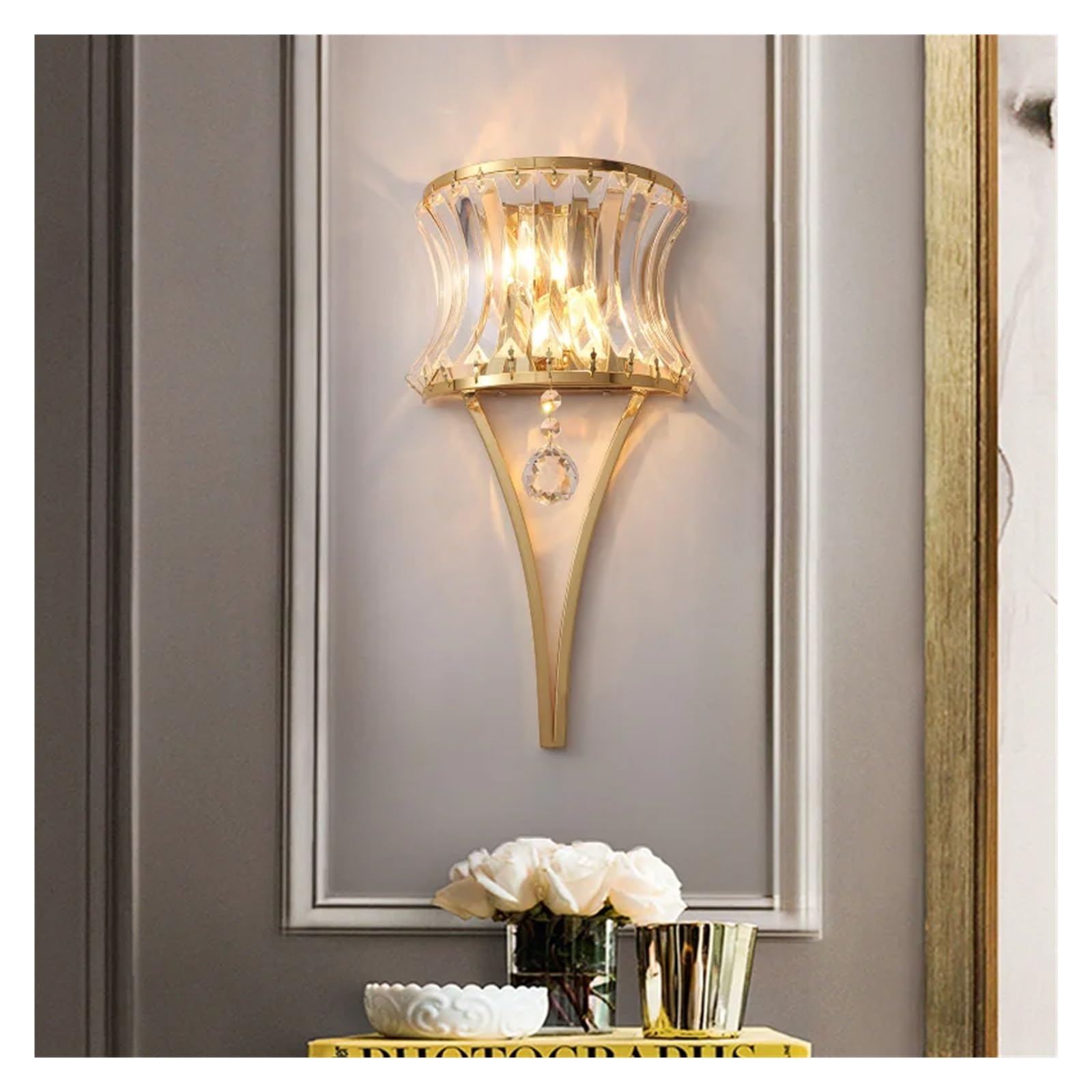 Lampe murale de luxe en cristal au design post-moderne et élégant - 8