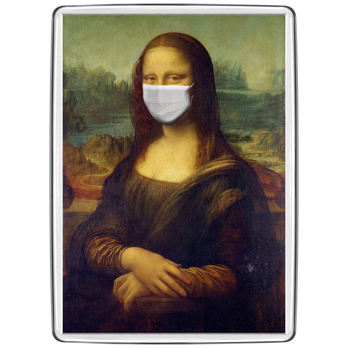 Pixly® Mona Lisa Mask Fridge Magnet Large Jumbo Size Funny Joke Keepsake Novelty Refrigerator Magnets Gift