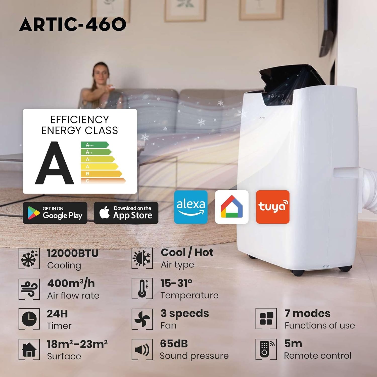 Mc HAUS Artic-460 WHITE features and energy class