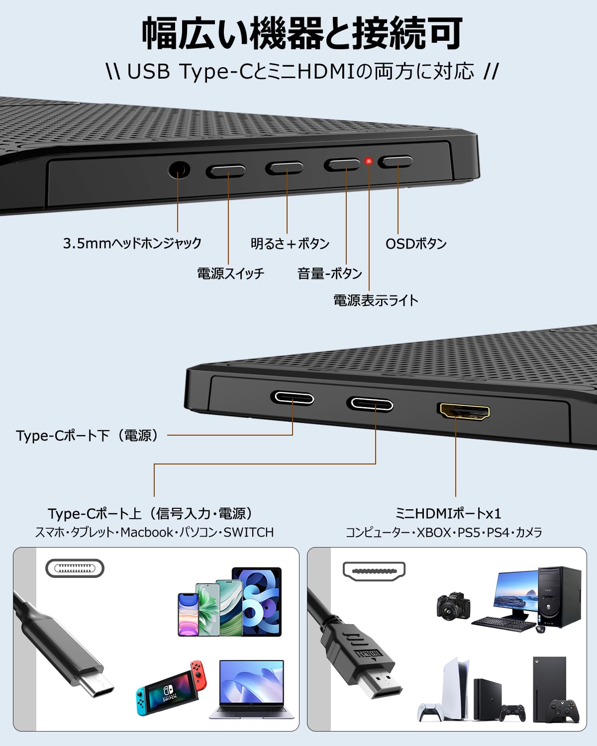 モバイルモニター 【15.6インチ 1920*1080 フルHD】 キックスタン モバイルモニター 15.6インチ キックスタンド付き 1920×1080 自立型