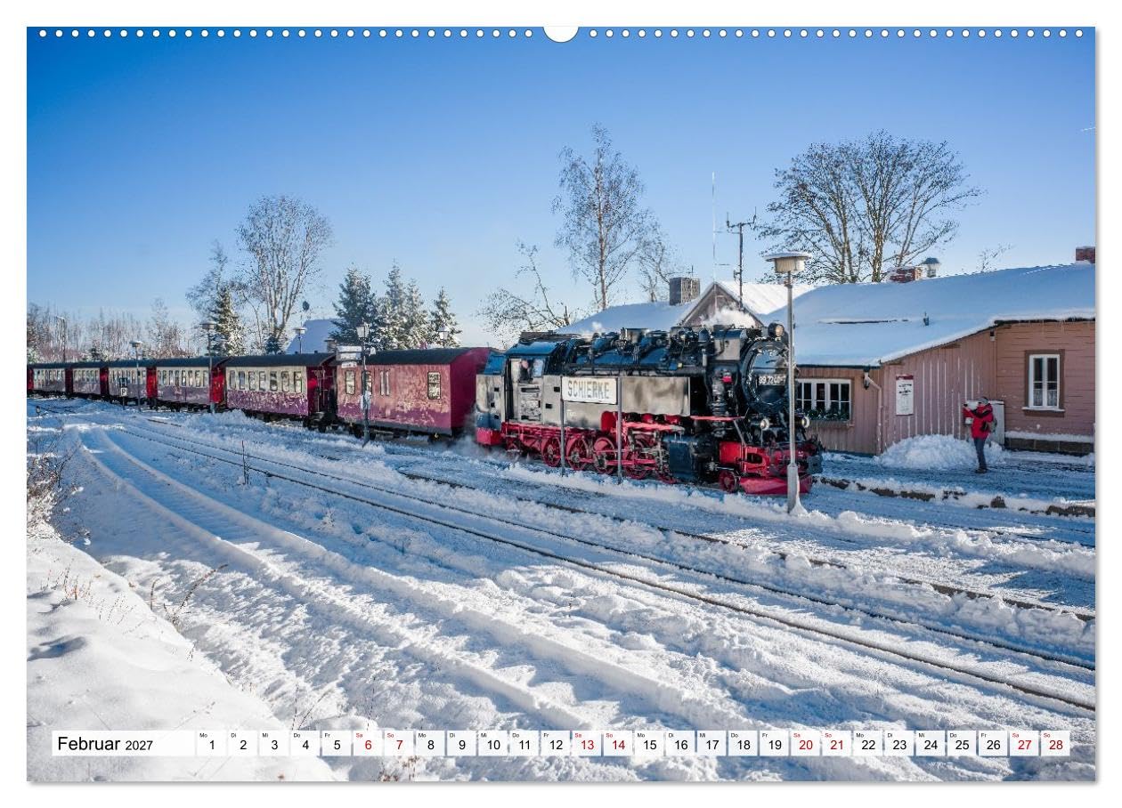Dampflokomotiven im Harz - Eine Reise in die goldene Ära der Eisenbahn (Wandkalender 2027 DIN A2 quer), CALVENDO Monatskalender: Dampfloks im Harz – pure Nostalgie (CALVENDO Mobilitaet)