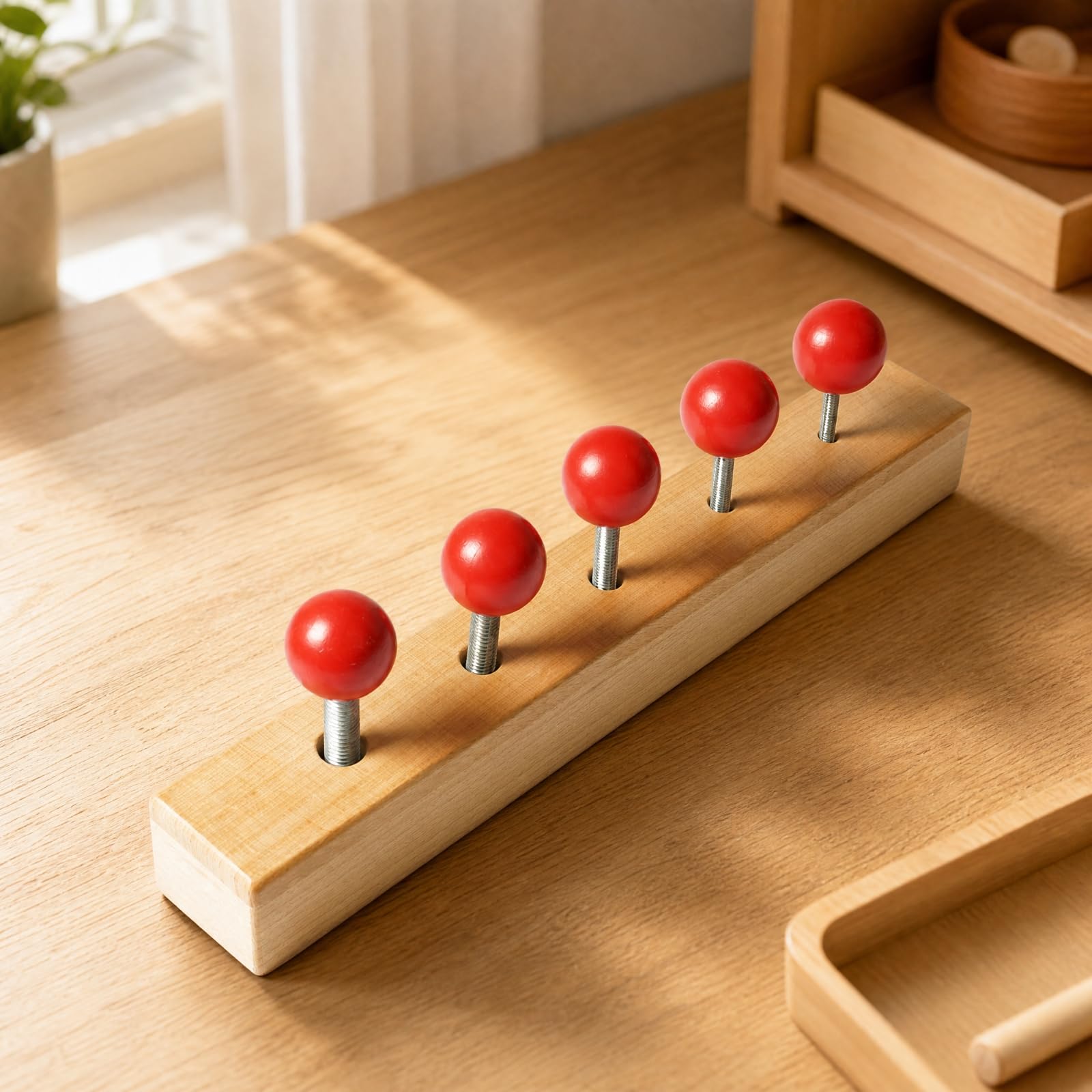 Tavola con Viti in Legno Motorio Tavola Metodo Educativo Pratico Busy Board per Scuola Parentale