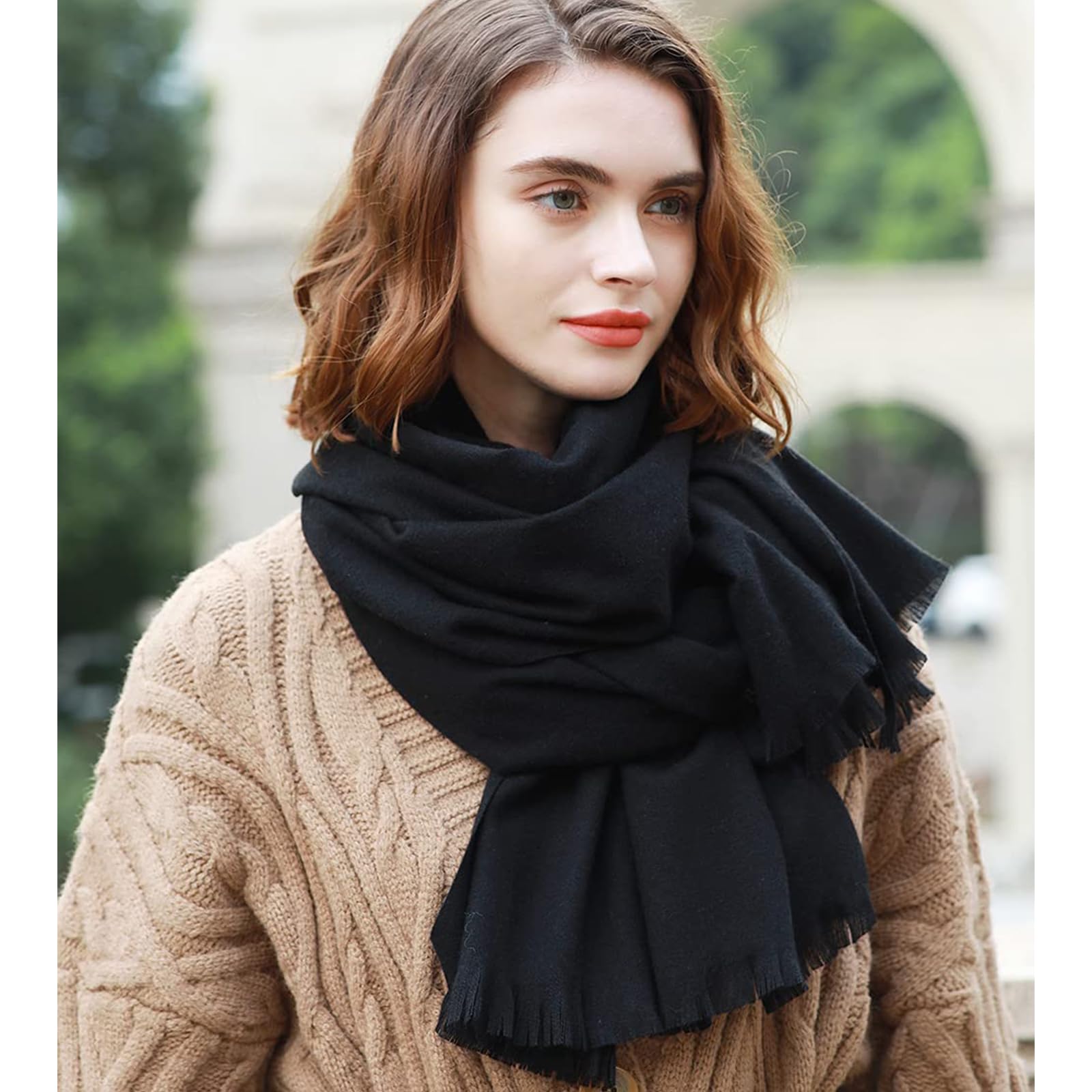 RIIQIICHY Sciarpa Donna Invernale Pashmina Scialle Stola Elegante Cerimonia Foulard Lungo Grande Spesse Calde