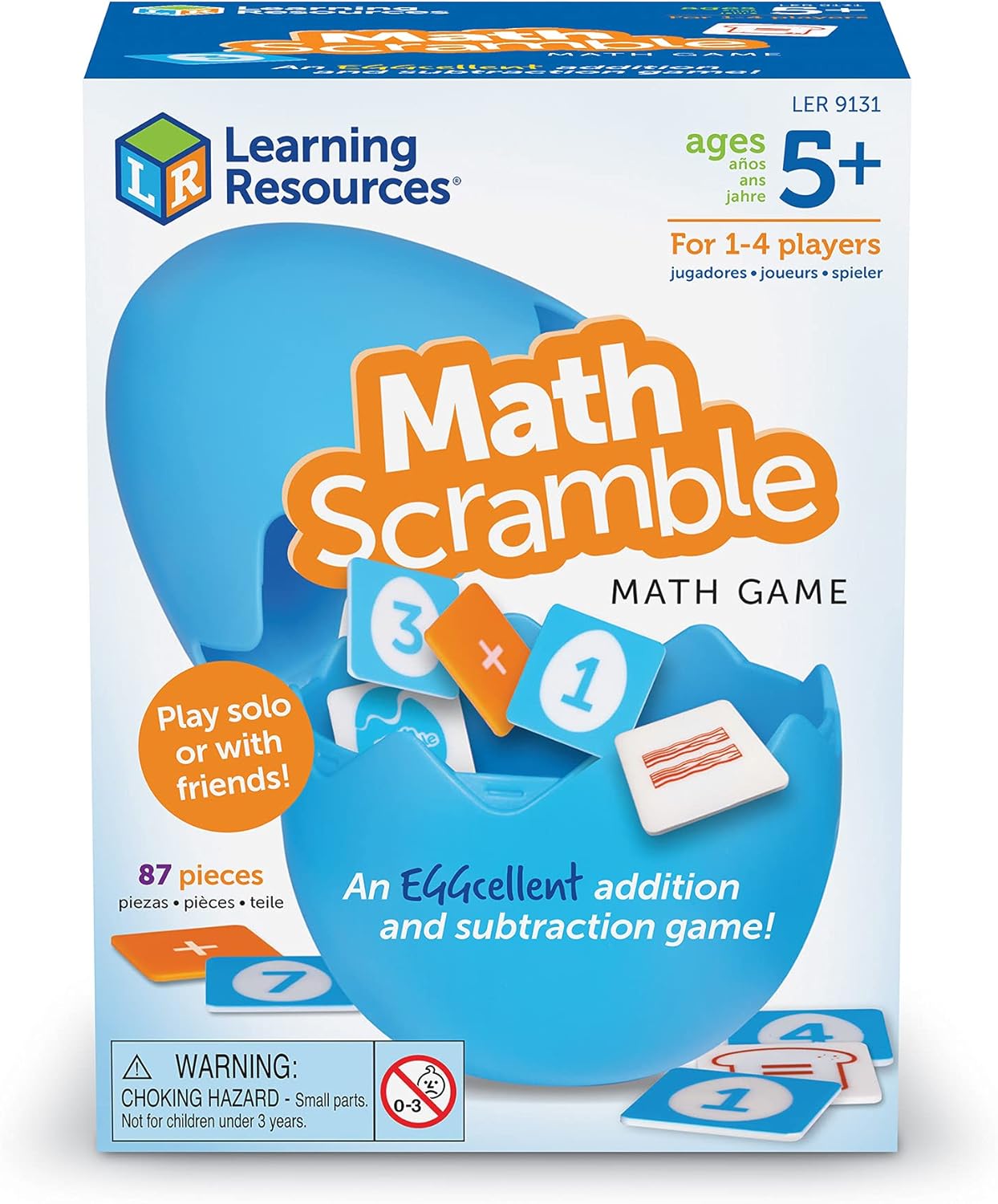 Learning Resources Math Scramble Game - 87 pieces, Ages 5+, Math Manipulatives for Kids, Addition and Subtraction, STEM - Image 10