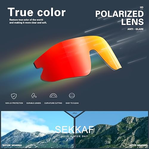 Miniatura 6 de Lentes de sol para niños, lentes de sol de béisbol juveniles, polarizados, deportivos, ciclismo, para niños y niñas, marco ligero