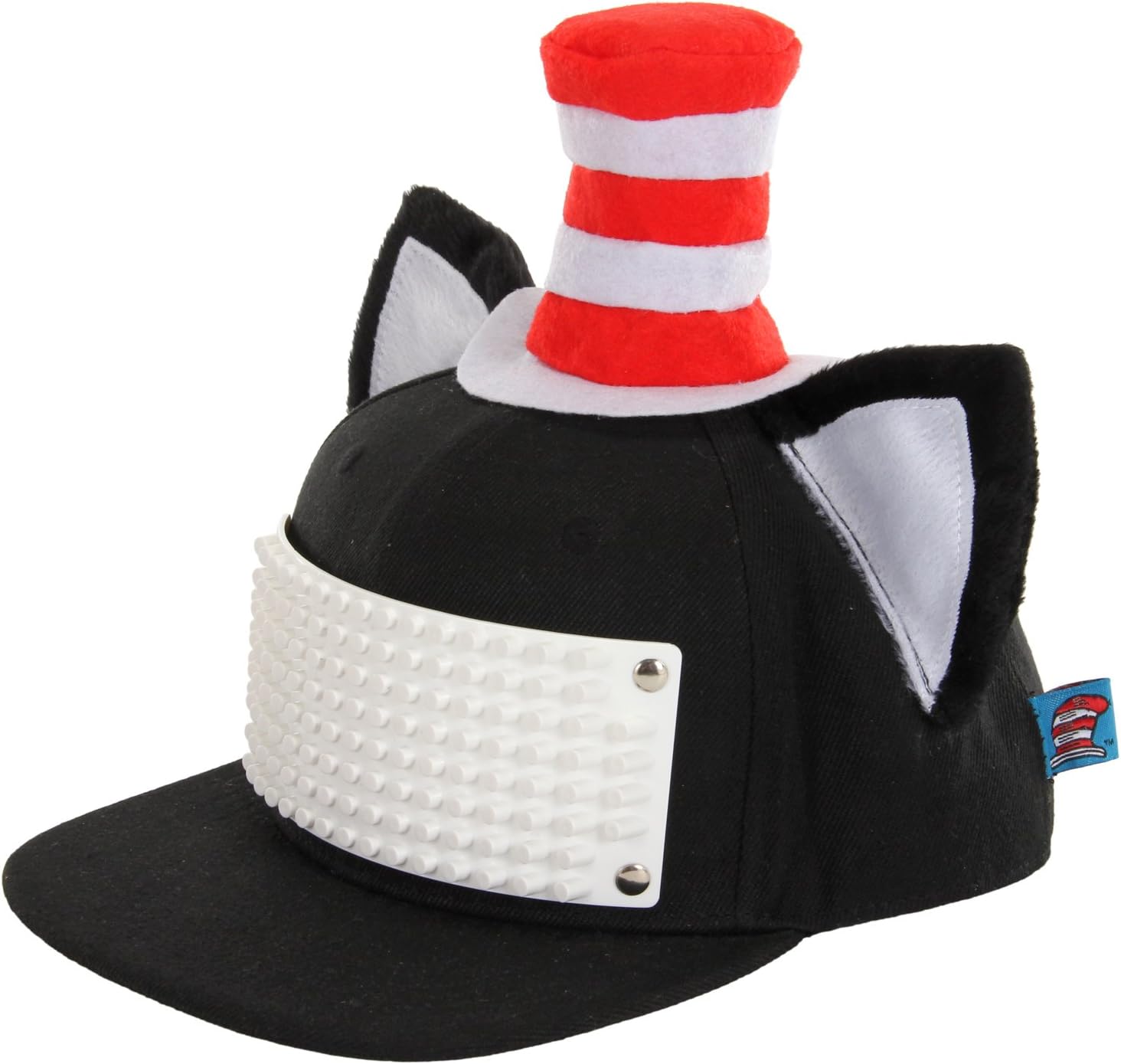 elope Dr. Seuss Cat in The Hat Building Blocks Snapback Hat, Standard Black