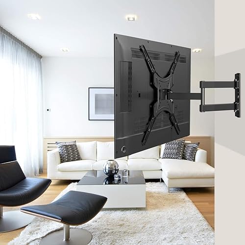Miniatura 6 de Full Motion TV Wall Mount Bracket Articulating Arms Swivels Tilts Extension for Most 24-55 Inch LED LCD Flat Curved Screen TVs, Max VESA 400x400mm