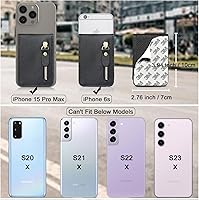 Vista 2 de Harryshell Billetera adhesiva para teléfono con ranuras para tarjetas [soporta hasta 6 tarjetas] [Soporte de soporte] Bolsillo con cremallera