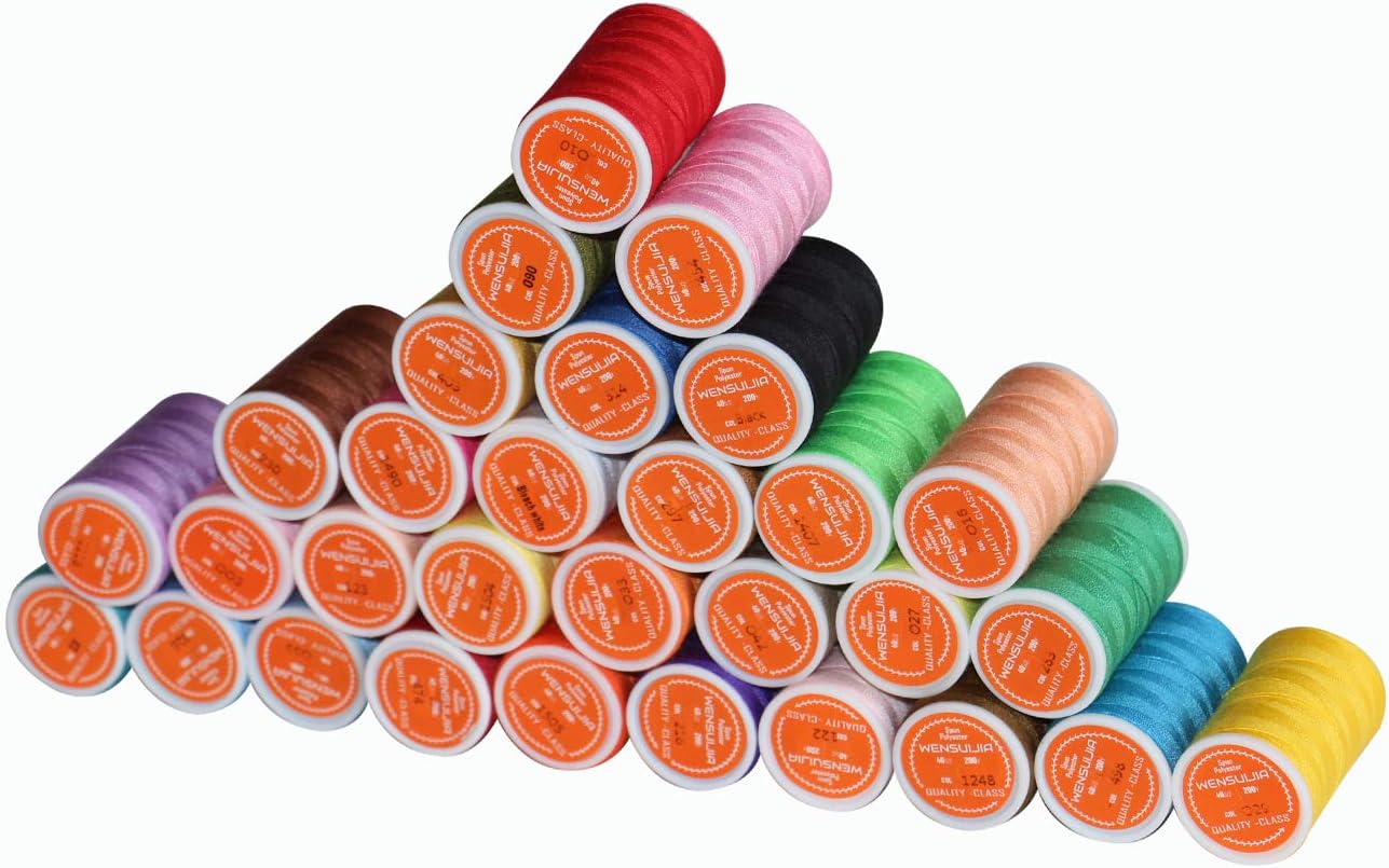 Sewing Threads Kits 30 Colors Polyester 200 Yards Per Spools for Hand & Machine Sewing : Arts, Crafts & Sewing