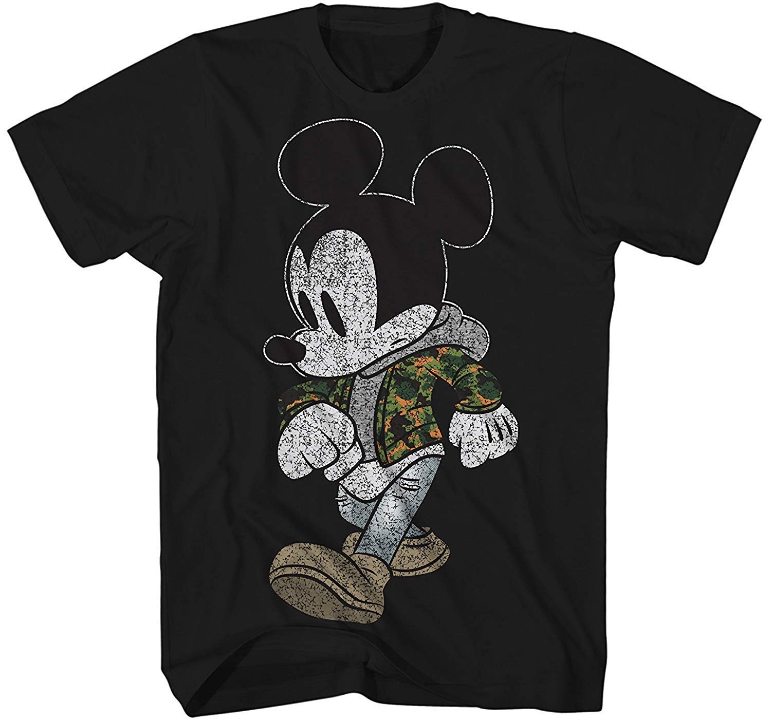 Mickey Mouse Camo Camouflage Disneyland World Retro Classic Vintage Tee Funny Humor Adult Mens Graphic T-Shirt Apparel