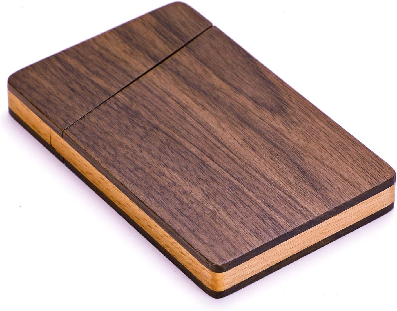 Bundle 2 Set -MaxGear Business Card Holder Wood Business Card Holders, Desk Business Card Holder Stand