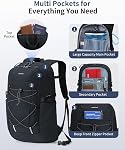 ECOHUB 30L Hiking Backpack Travel Backpack Lightweight Casual Daypack Water Resistant Camping Bag Outdoor for Men Women