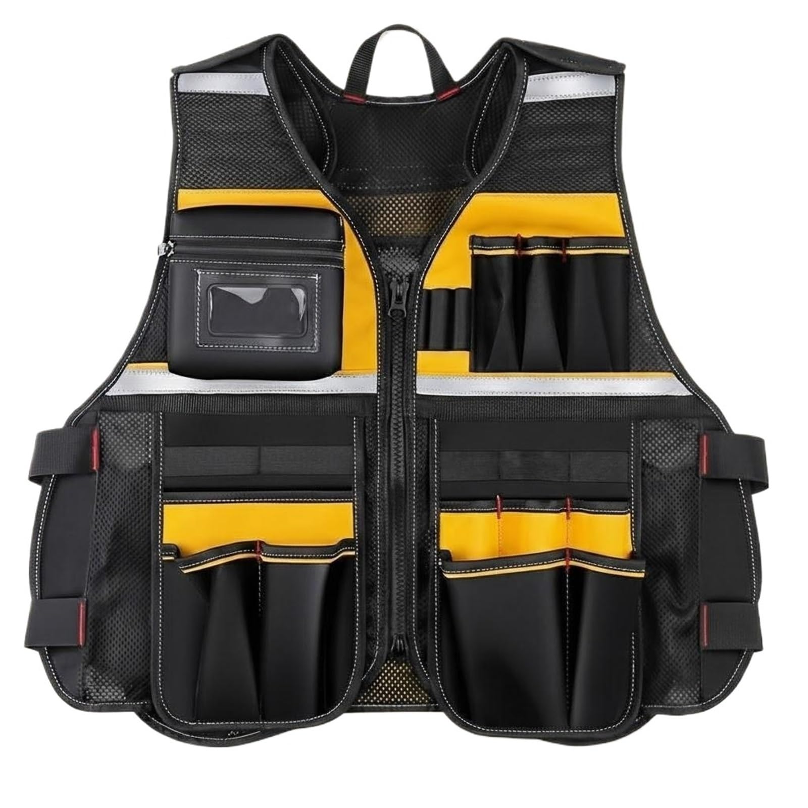 Chaleco de Herramientas Breathable Reflective Safety Jacket Multi Pocket Storage Vest For Construction Gardening Auto Repair Tools