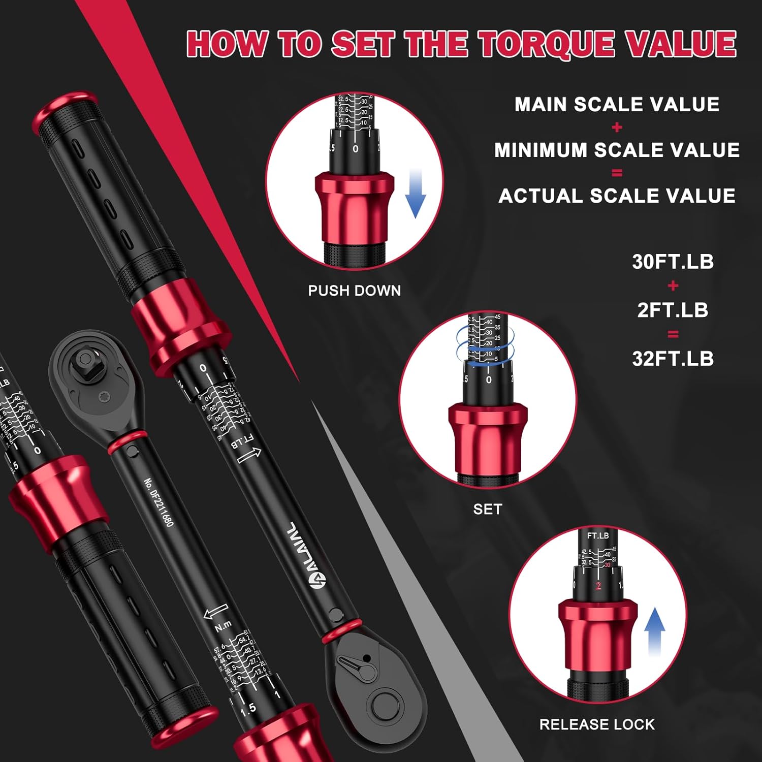 Magnetic Spark Plug Socket Set with Torque Wrench 3/8 Drive, 5-45 ft.lb/6.8-61 Nm, 5PCS Swivel Spark Plug Socket Set with Torque Wrench, Spark Plug Socket (14mm/16mm/5/8-inch), 10" Extension Bar