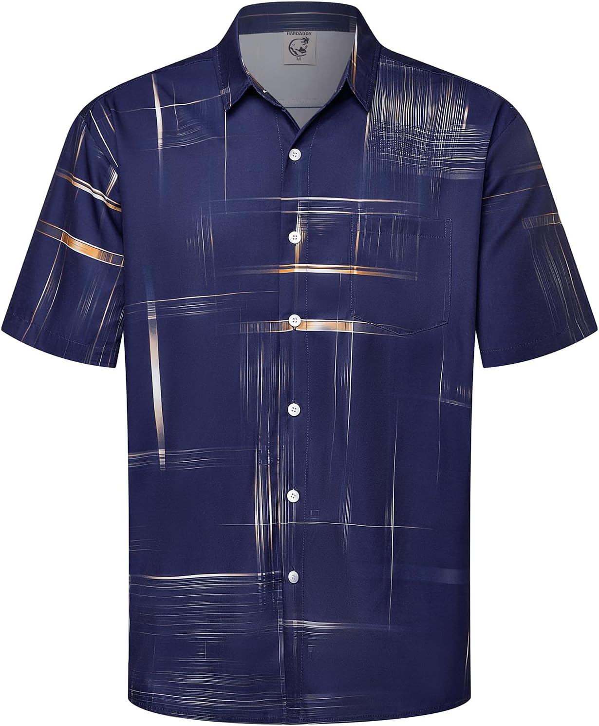 Hardaddy Men's Hawaiian Shirt Short Sleeves Printed Button Down Summer Beach Casual Shirts