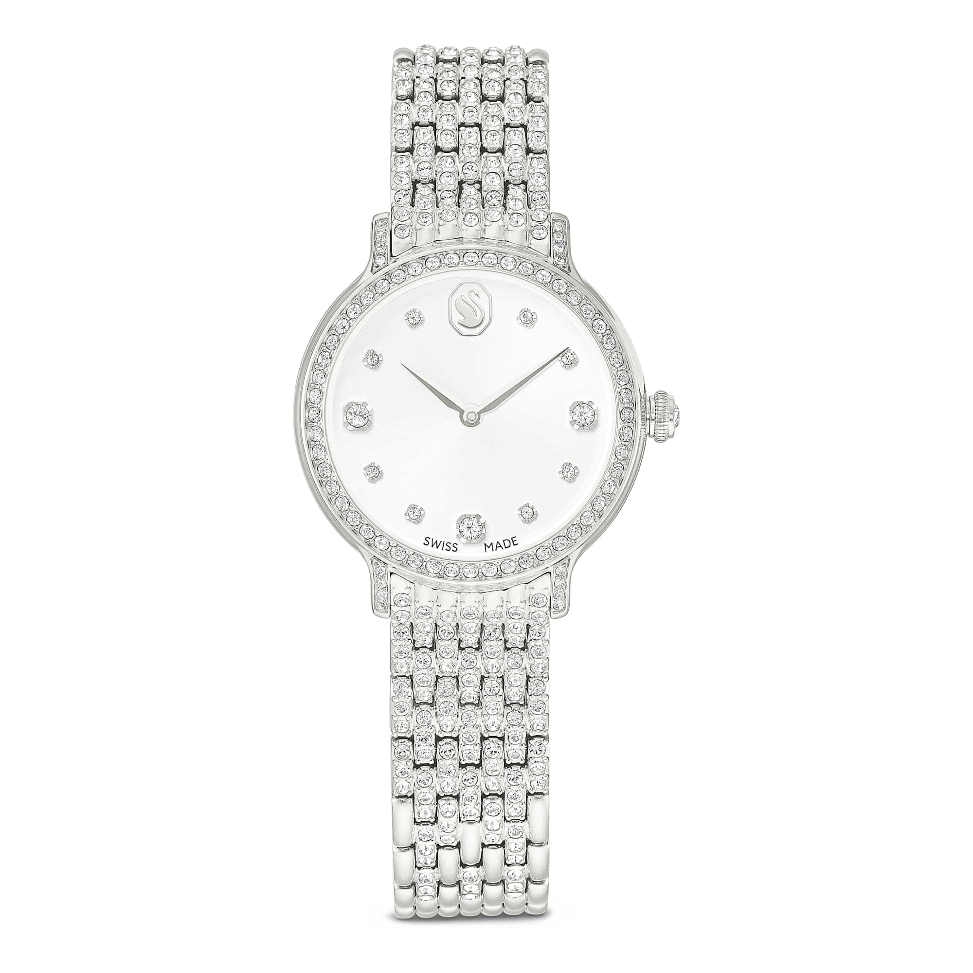 Swarovski Imber Watch, Swiss Made, Metal Bracelet, Silver Tone, Stainless Steel