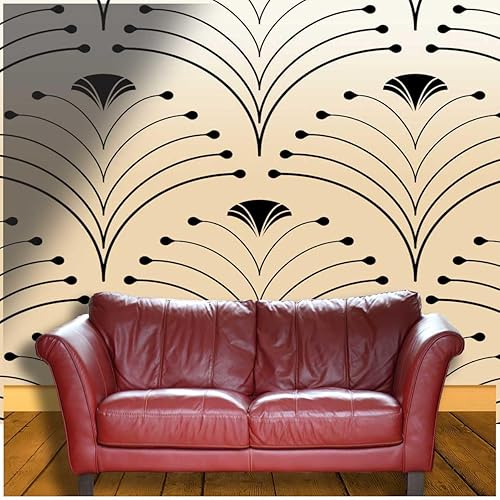 Miniatura 3 de Papel tapiz para cocina, color crema, papel tapiz para cocina, líneas geométricas abstractas, decoración del hogar, aplicación multiescena (W) 98.4