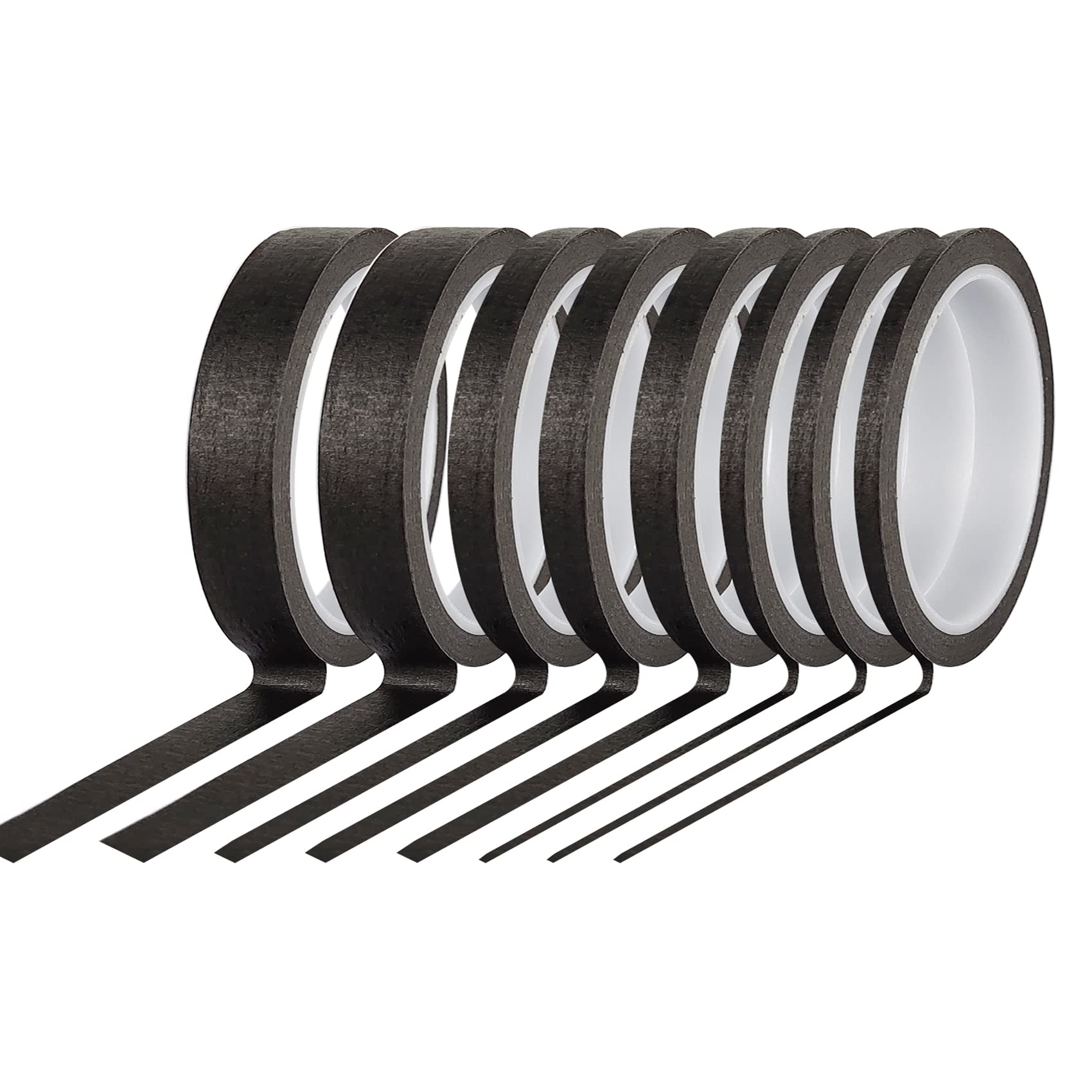 8 Rolls Thin Painters Tape Total 176yards 1/8, 1/4, 1/2, 3/4 inch Width Masking Tape, Paint Tape, DIY Art TapeSmart Selection, 1.5" Large Core Easy to Work for Big Projects White Board Tape