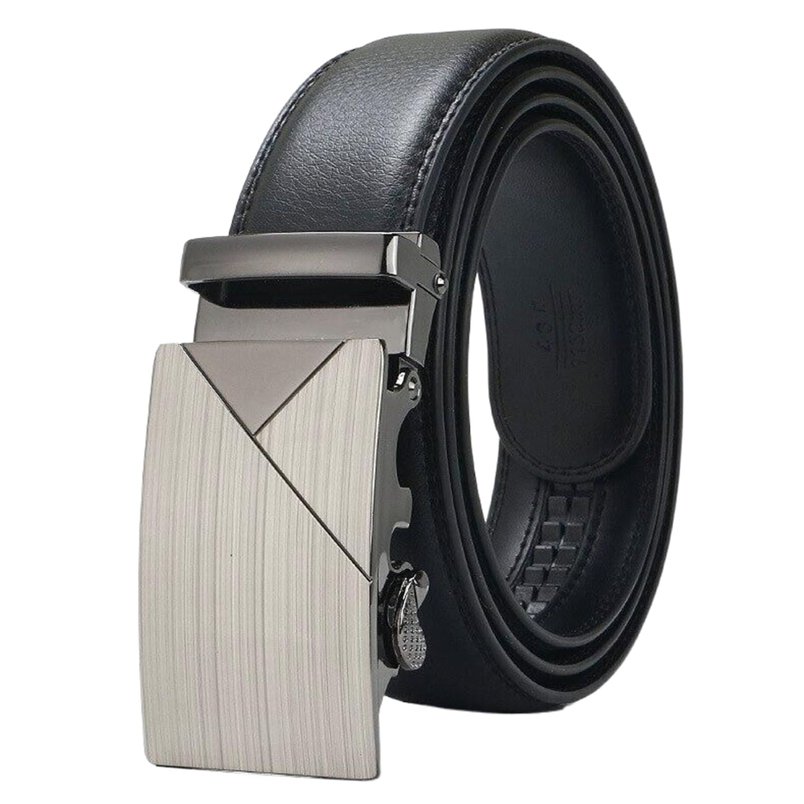 ZacLAy 3.5 cm Men's Leather Belt Alloy Automatic Buckle Business Leisure Youth Middle-aged and Elderly Belt for Men