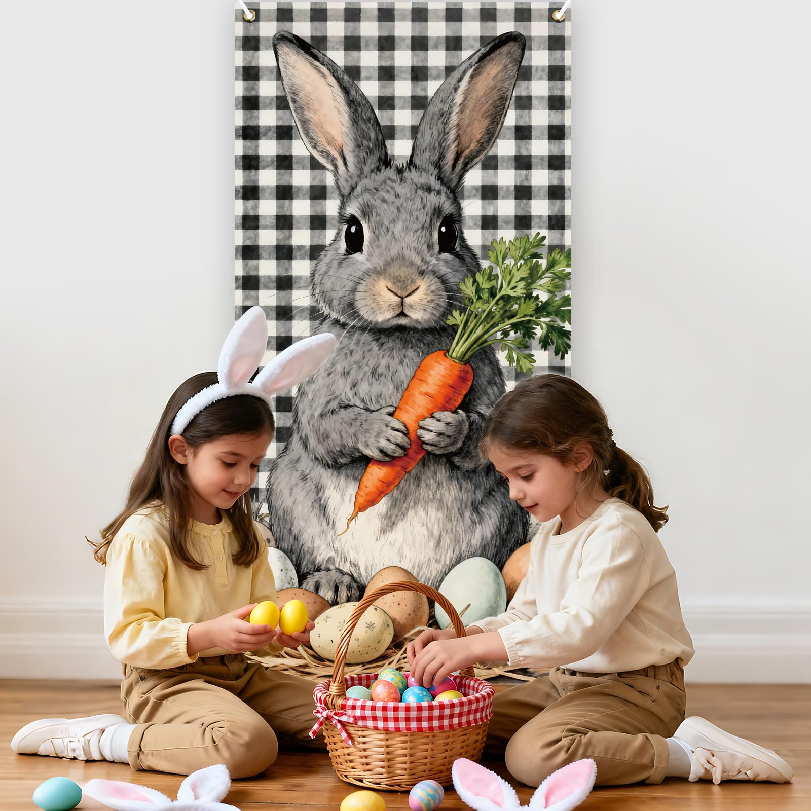 arricraft 1 Pc Easter Theme Polyester Door Cover - Image 4