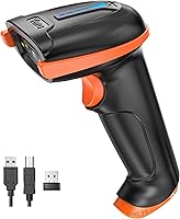 Tera 5100 Wireless 1D Laser Barcode Scanner - Cordless 2.4GHz & USB Wired Reader with Battery Indicator