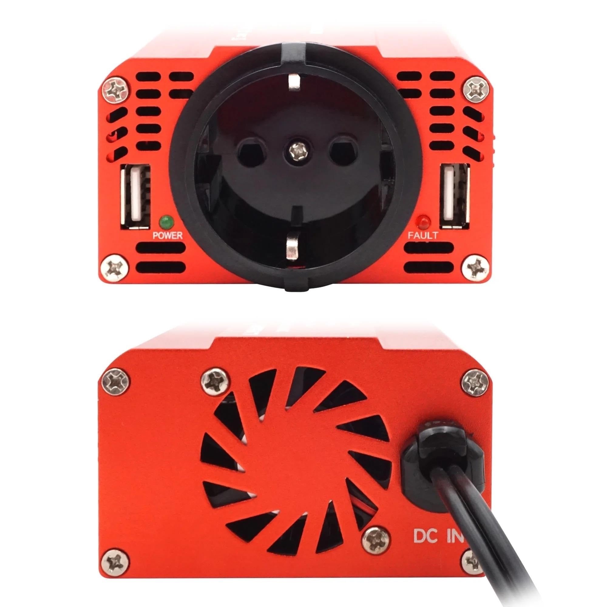 Power inverter Inverter Auto Da 300W DC 12V A CA 110V 220V Convertitore Adattatore Caricabatteria Automatico Onda Sinoidale Modificata Presa(12V 220V)