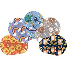 30pcs Adhesive Eye Patches 5 Styles Eye Patches for Kids Teens Eye Pad Disposable Adhesive Bandages for Toddlers Girls Boys Style-A