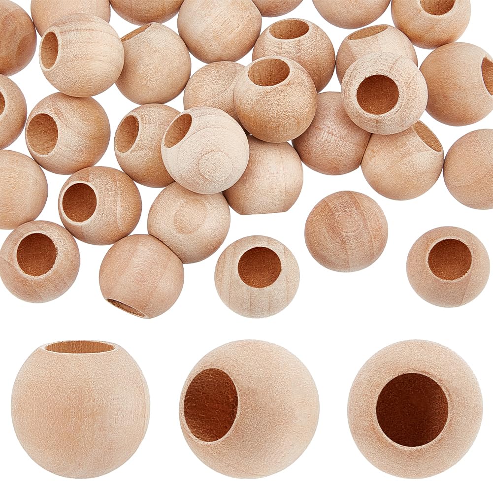 Boule en bois naturel brut OLYCRAFT 17mm pour artisanat d'art