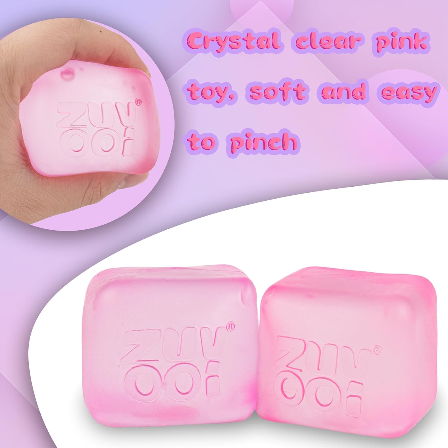 Stress Cube Masonry Ice Squishy Stress Balls-Malt Sugar Ball-Sensory Slow Rising for Your Best Mellow and Chill - Hand Exercise Balls- Age 3 to Adult