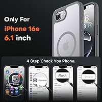 Vista 508 de TOCOL Funda magnética para iPhone 15 Pro Max, protección completa mejorada de la cámara, compatible con Magsafe, protección contra caídas, funda