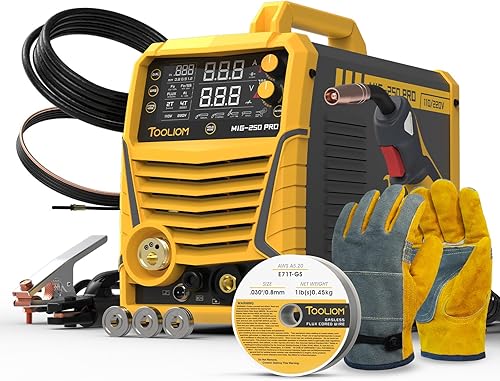 Miniatura 9 de TOOLIOM 135A Soldador MIG sin gas de núcleo de flujo 110V Soldador MIG Flux MIG/Lift TIG/Stick Máquina de soldadura 3 en 1 IGBT DC Inversor