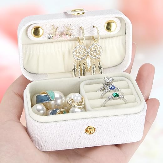 Mini Jewelry Box With Removable Ring Slot