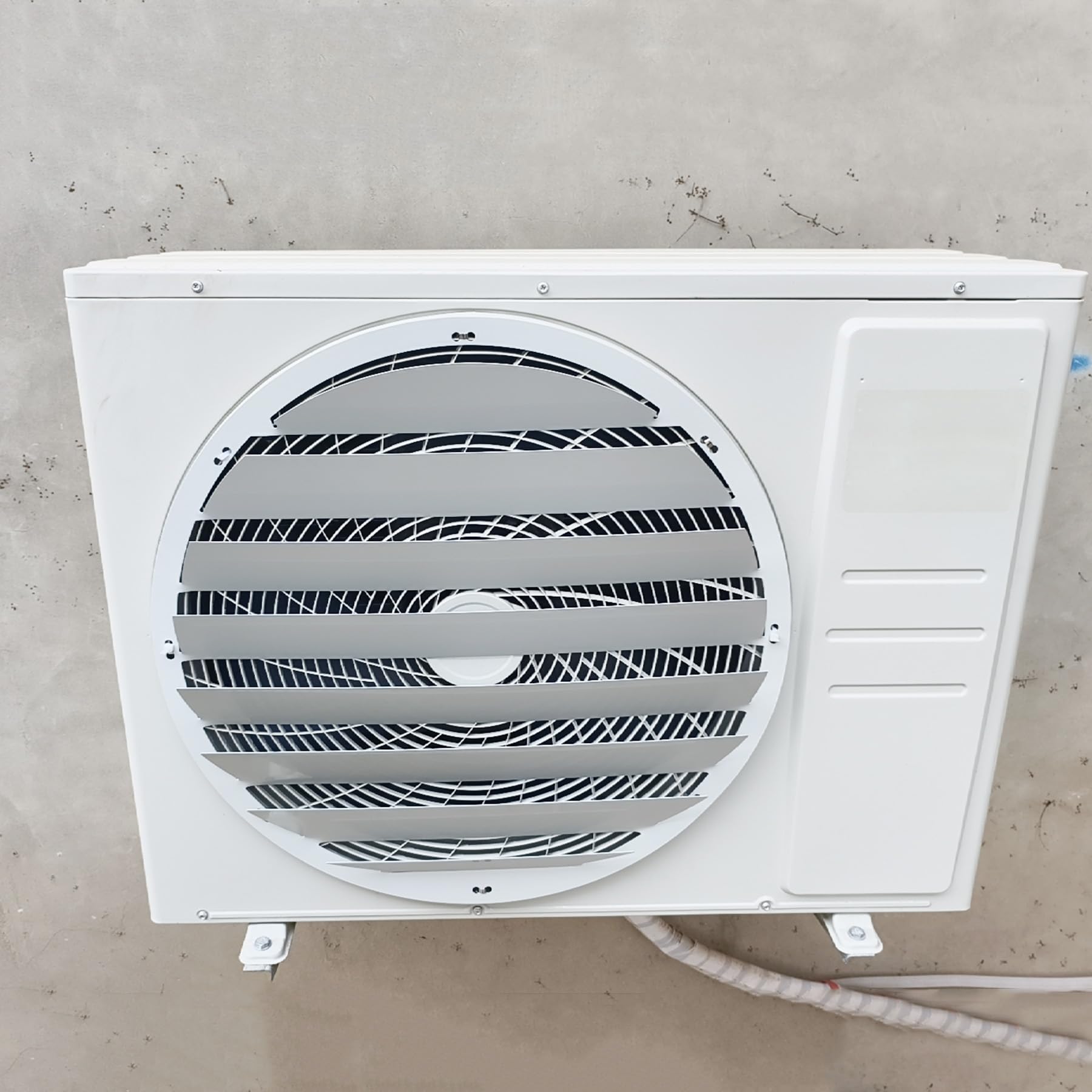 Deflettore anti-diretta condizionatore d'aria in acciaio inox, AC unità Esterne Copertura di Sfiato, Griglia di ventilazione per l'aria di scarico con lame mobili (Diametro 53 cm(φ20.9inch))