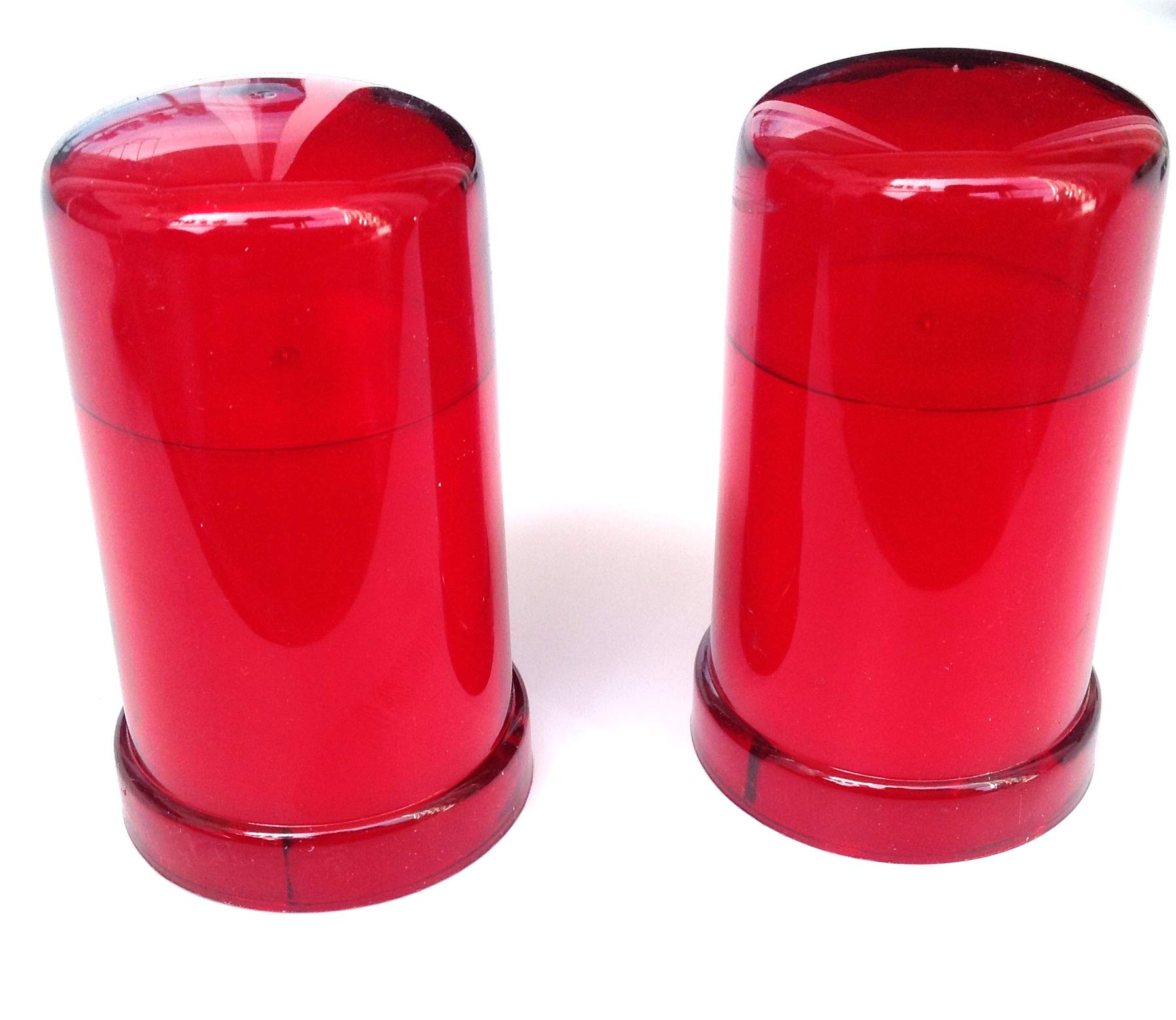 Vela LED De Pilas De Plastica Para Interio y Exterio, Color Roja, 2 Unidades