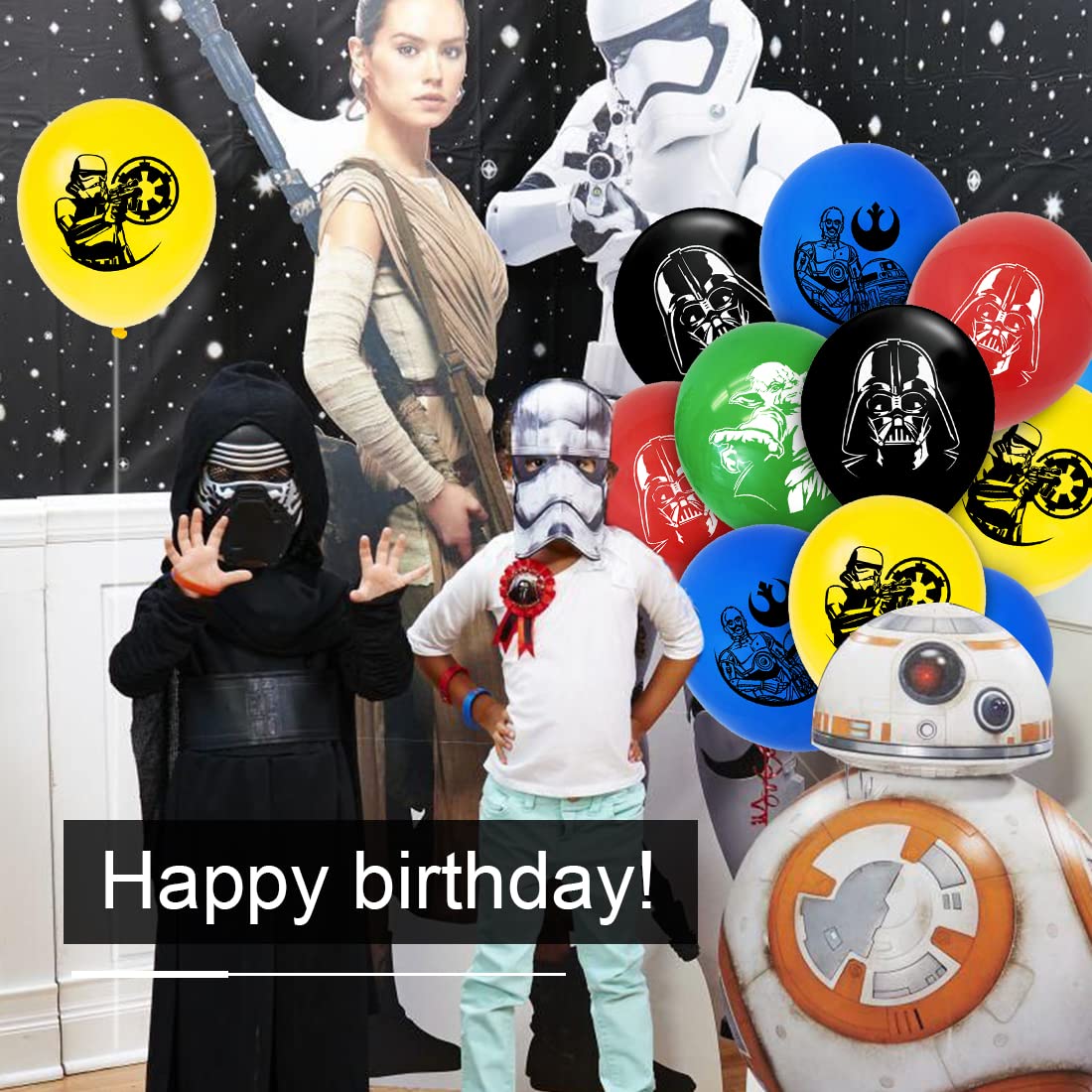 Décoration Anniversaire Star Wars 7 Ans - Ballons En Aluminium Et Latex - Guirlande, Bannière, Décor Gâteau