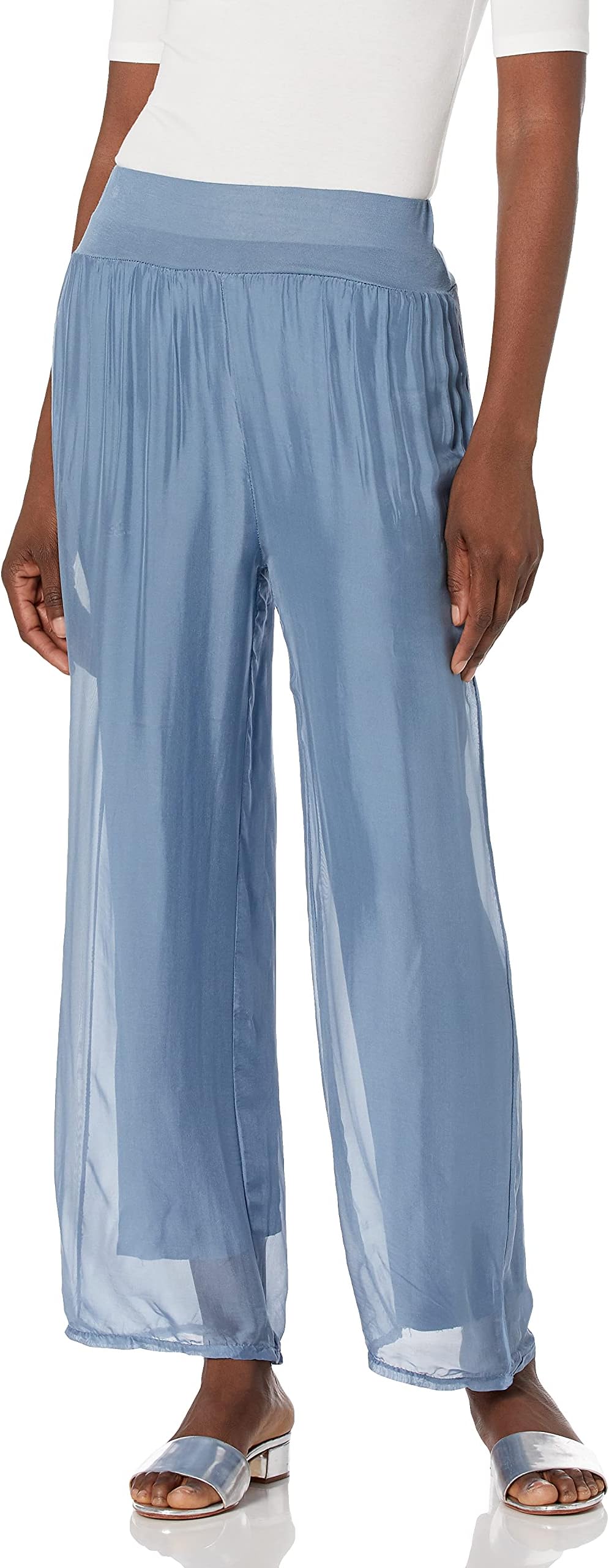 Women's Palazzo Silk Blend Pants