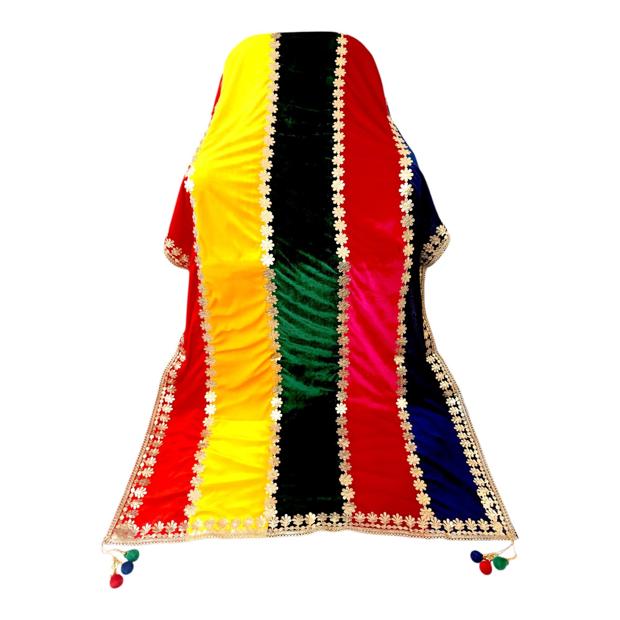 aripan Multicolour Velvet Gotapatti Heavy Border Embroidered Work Dupatta For Women and Girls Length 2.25m Width 80cm-picture-53