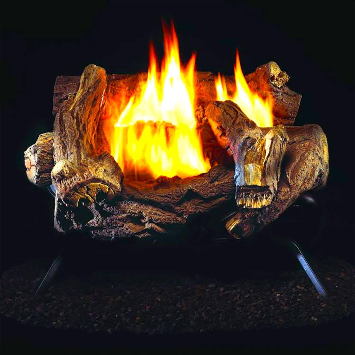 WZN18MVA Fireplace Log Set, Black Home & Kitchen
