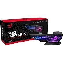 ASUS ROG Herculx GPU Anti-Sag Holder, Solid Zinc Alloy Construction, Easy Toolless Installation, Included Spirit Level, Adjustable Height, Wide Compatibility, Aura Sync RGB, 2 Year Warranty