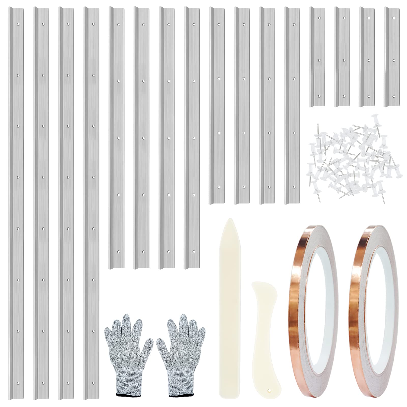 Glarks 72Pcs 3 Inch 6 Inch 12 Inch Stained Glass Supplies - View #4