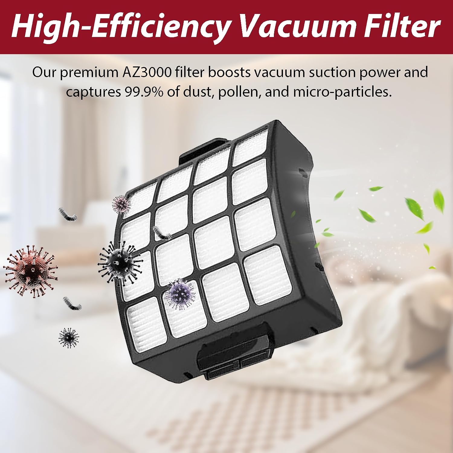 AZ3002 Replacement Filters and Odor Kit for Shark Stratos AZ3000 AZ3000W DuoClean PowerFins Stratos Upright Vacuum Cleaner, 1 Soft Brush Roller 2 Filter 4 Foam & Felt Kit 2 Odor Neutralizer Cartridges