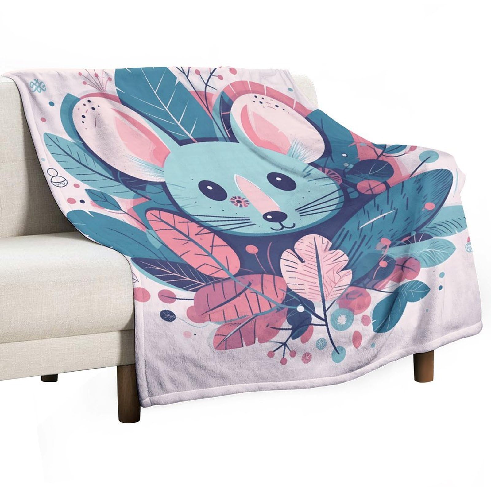 Couverture flanelle souris plaid grand lit canapé toutes saisons
