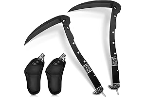 2 Pcs Black Sharp Edge Folding Sickle, 14.6" Garden Tool